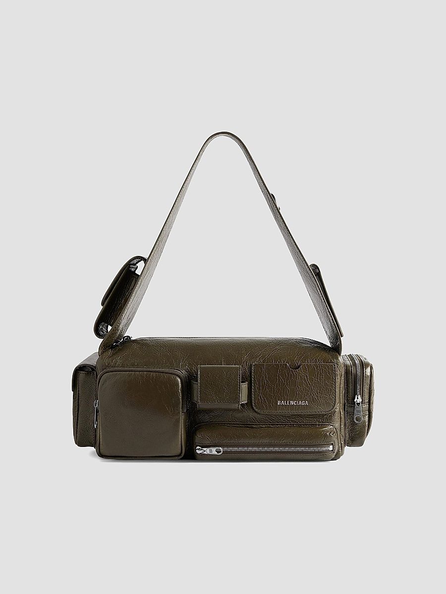 Balenciaga Men's Superbusy Small Sling Bag - Dark Green