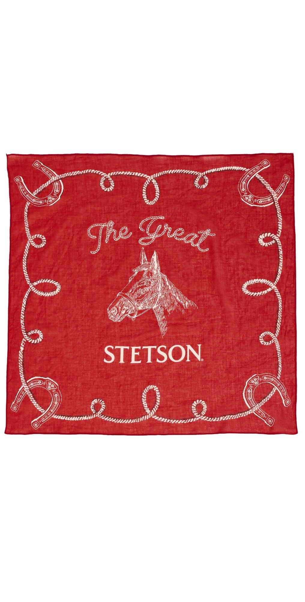 THE GREAT. Stetson x THE GREAT Western Bandana Red One Size