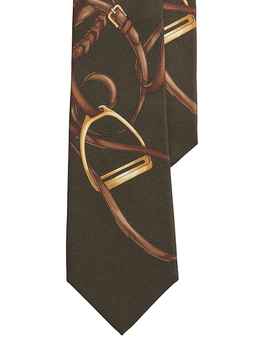 Men's Signature Equestrian Silk Tie - Loden