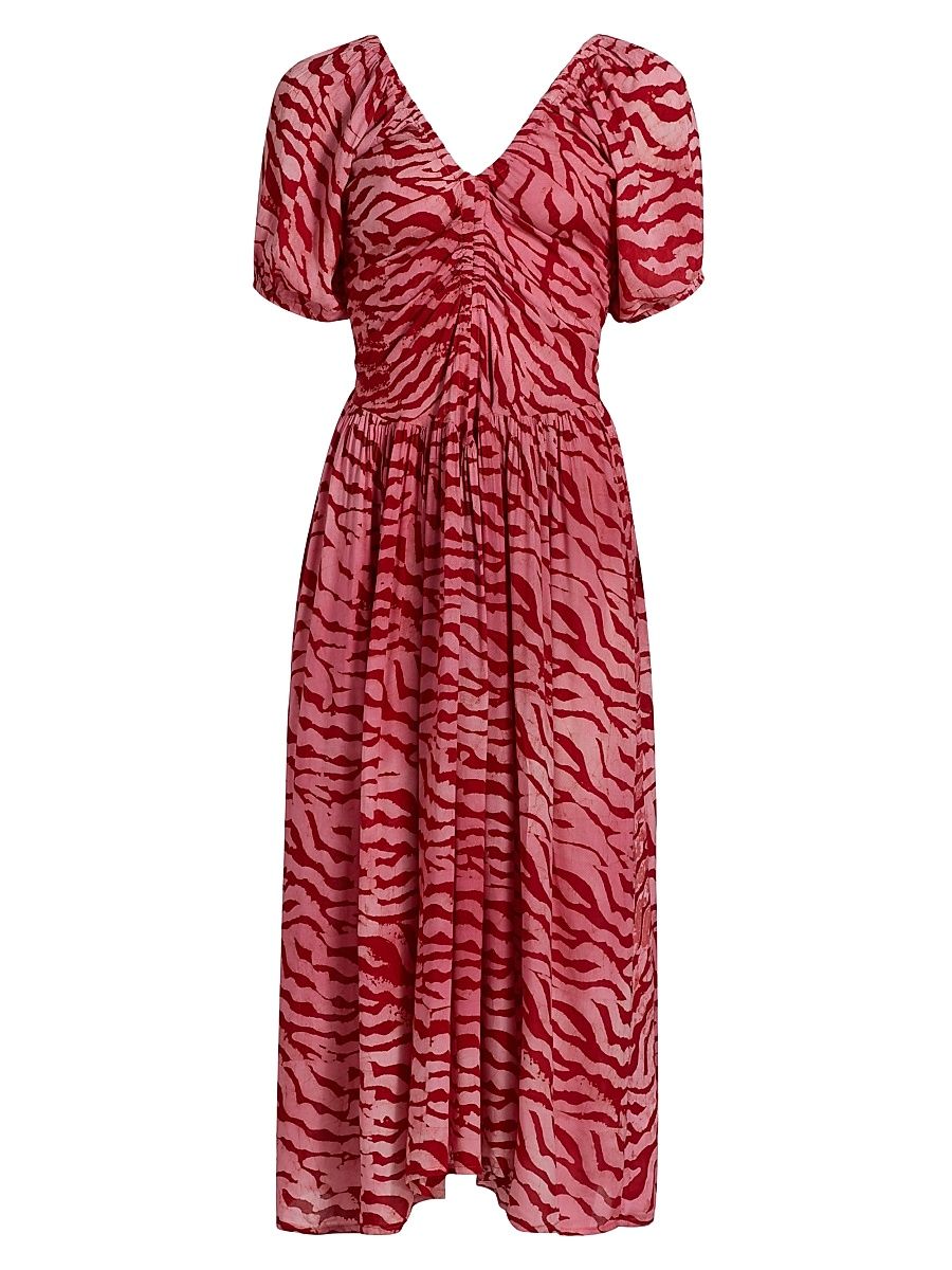 Women's Bori Printed A-Line Midi-Dress - Pink - Size XL