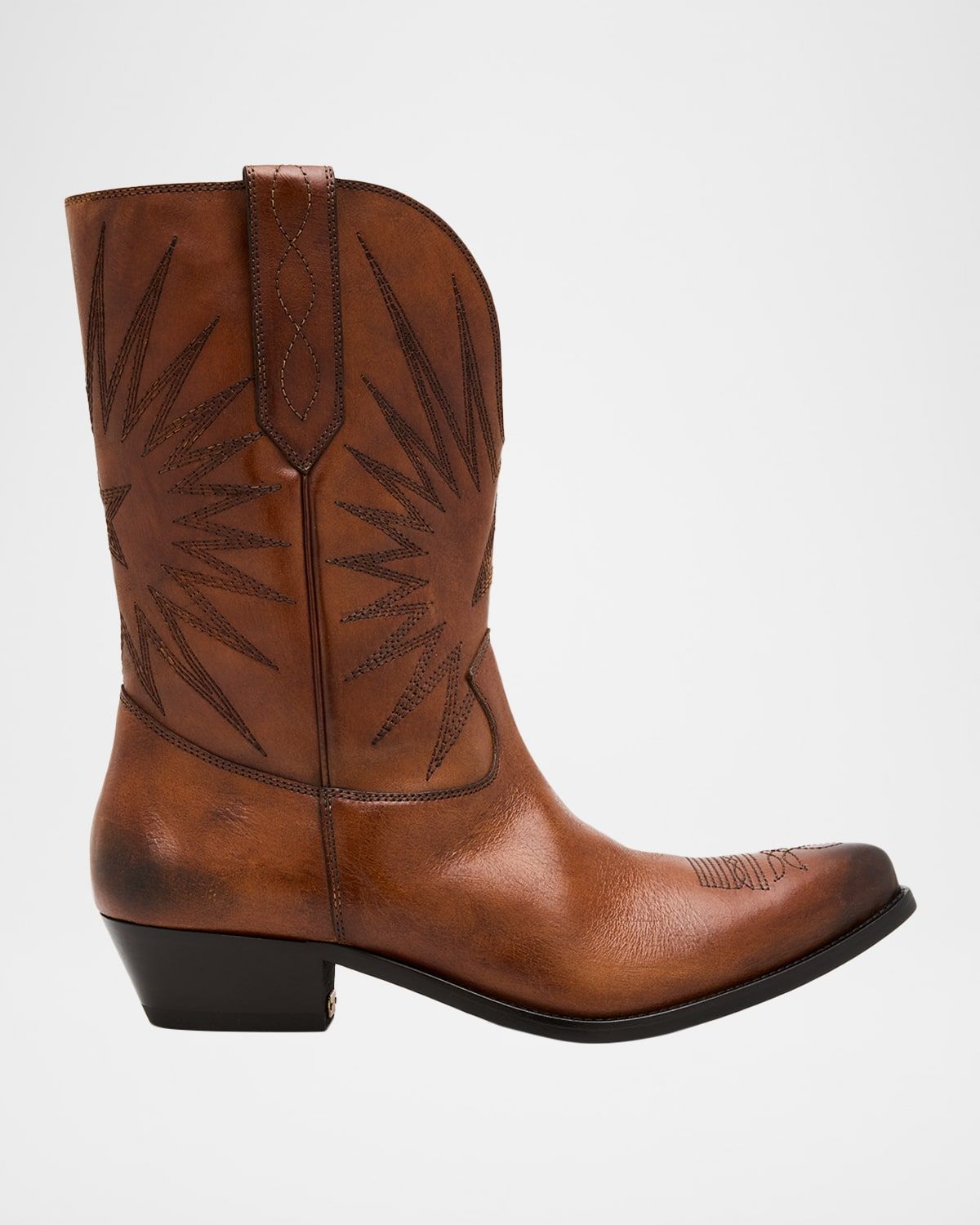 Men & apos;s Wish Star Low Leather Cowboy Boots