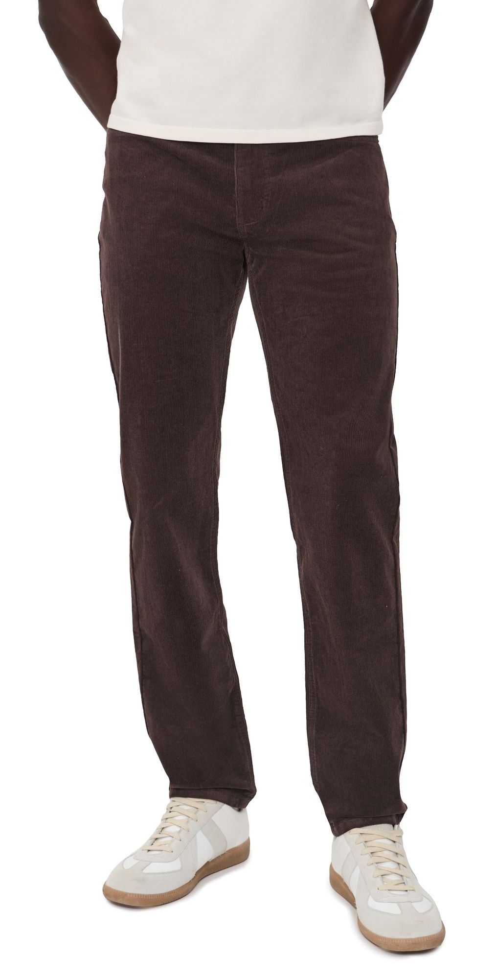 Marine Layer 5 Pocket Flex Terry Corduroy Slim Straight Pants 32 Dark Brown 33