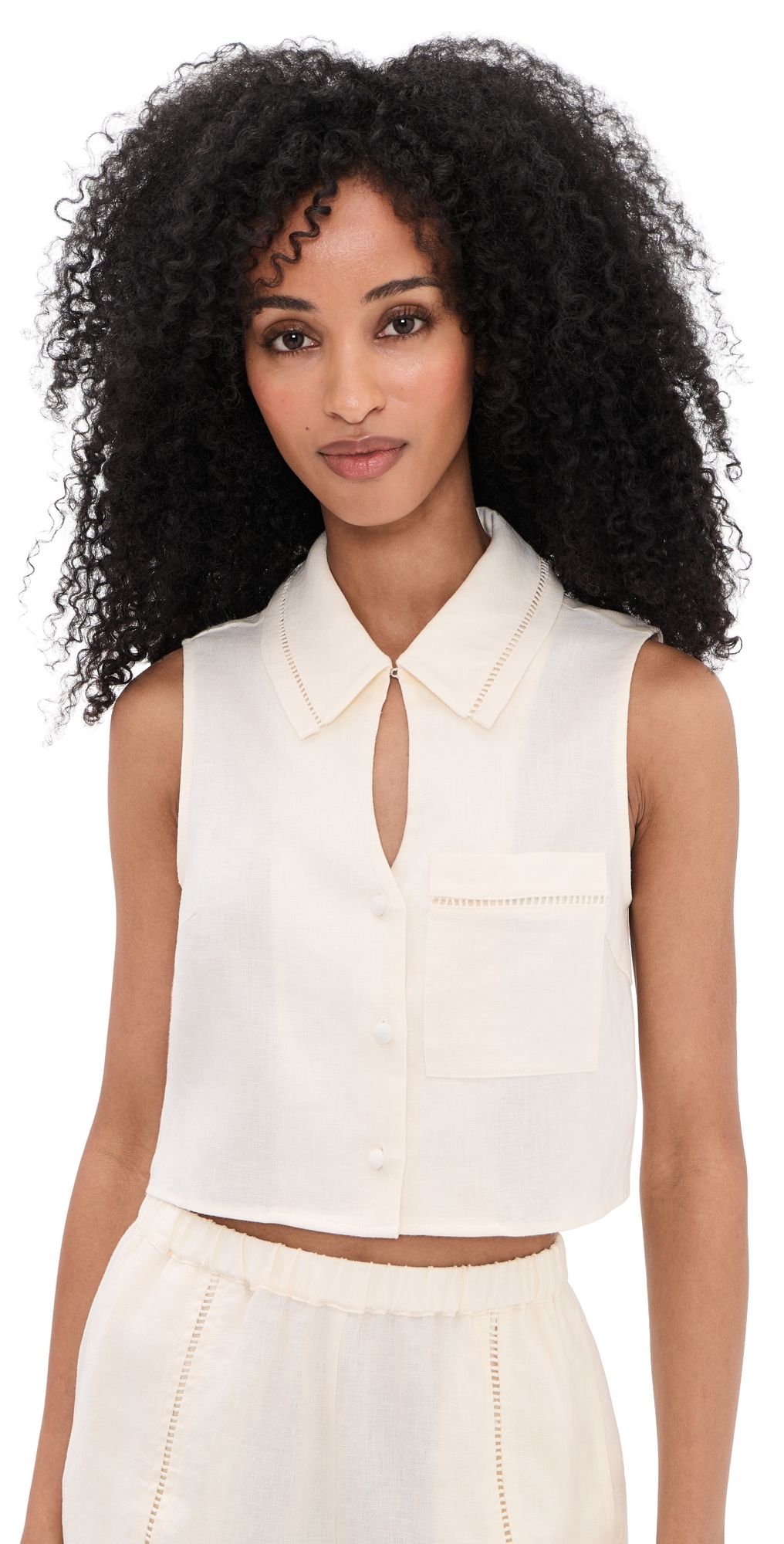 HEVRON Rosalie Top Ivory XL