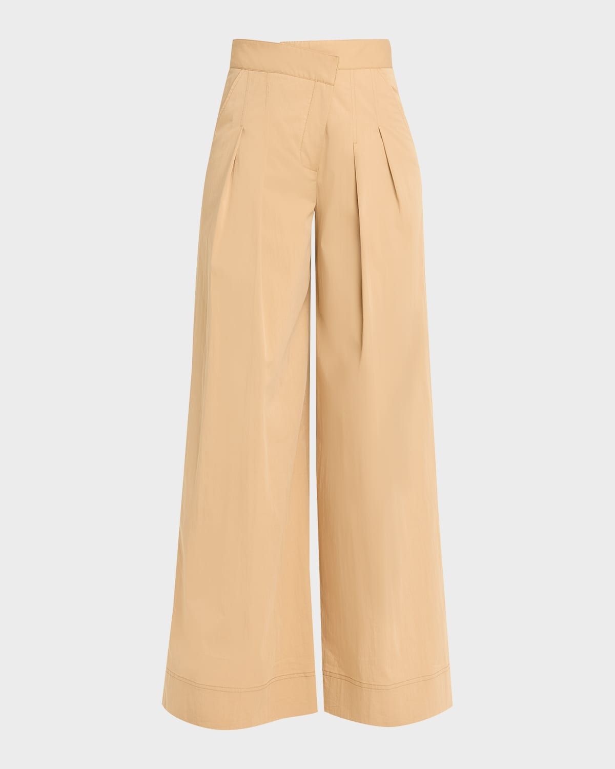 Heron Pleated Wide-Leg Pants