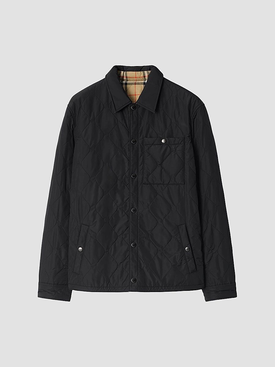 Men's Brighton Reversible Quilted Nylon Jacket - Black - Size XXL