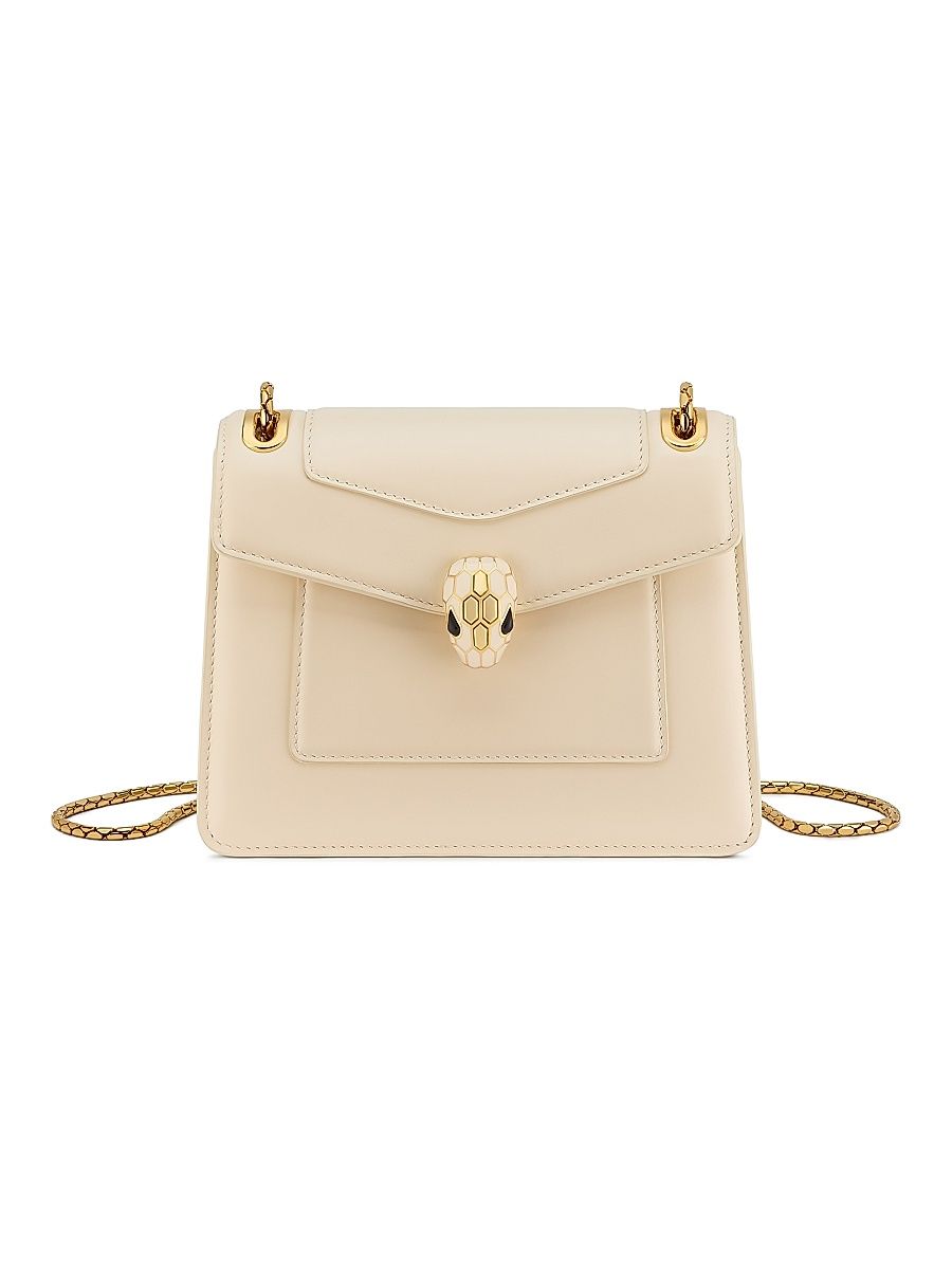 Women's Serpenti Forever Leather Chain Shoulder Bag - Ivory Opal