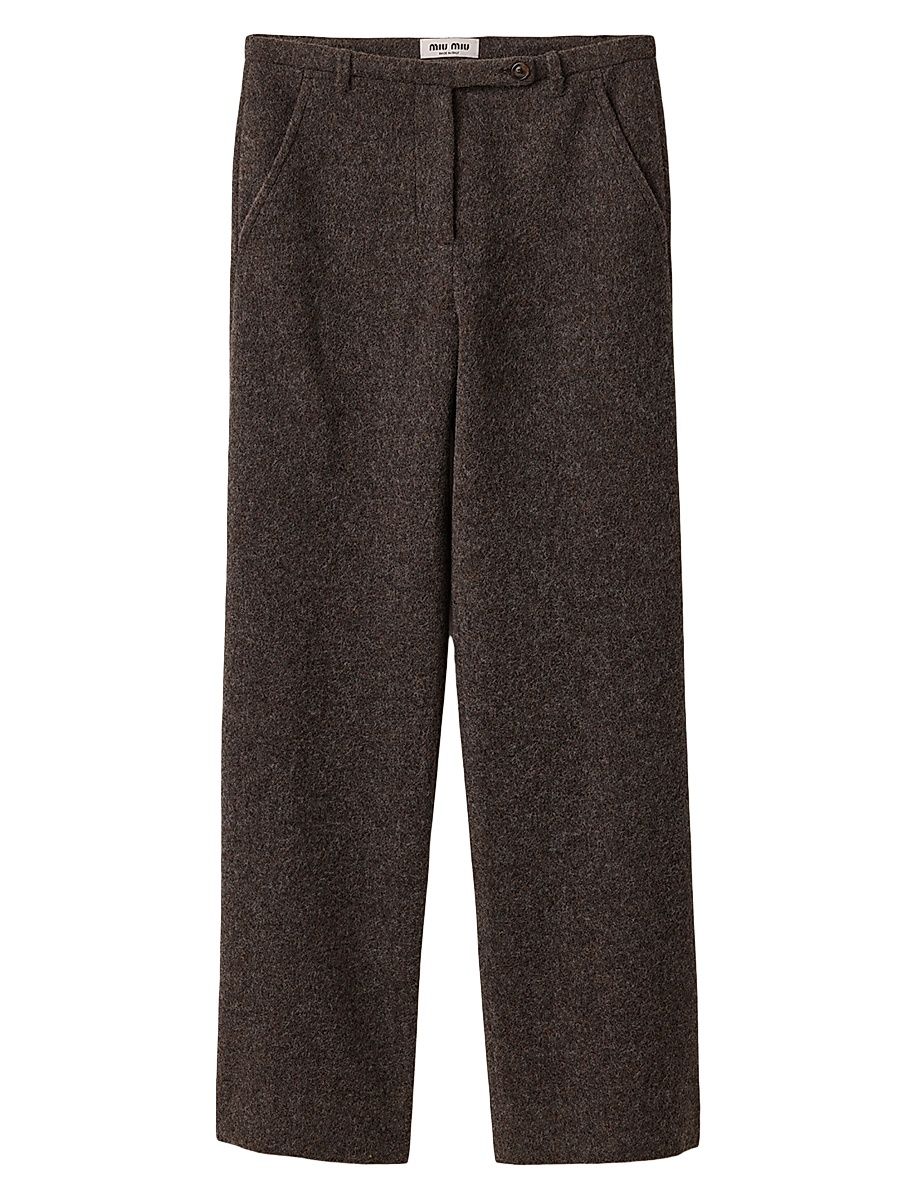 Women's Light Shetland Wool Pants - Brown - Size 2