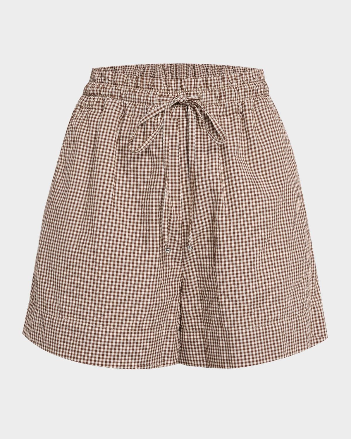 Tijana Gingham Drawstring shorts