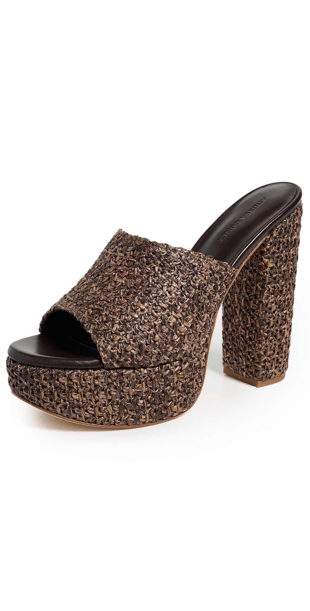 Andrea Gomez Fabiola Sandals Fabiola Brown Raffia 37.5
