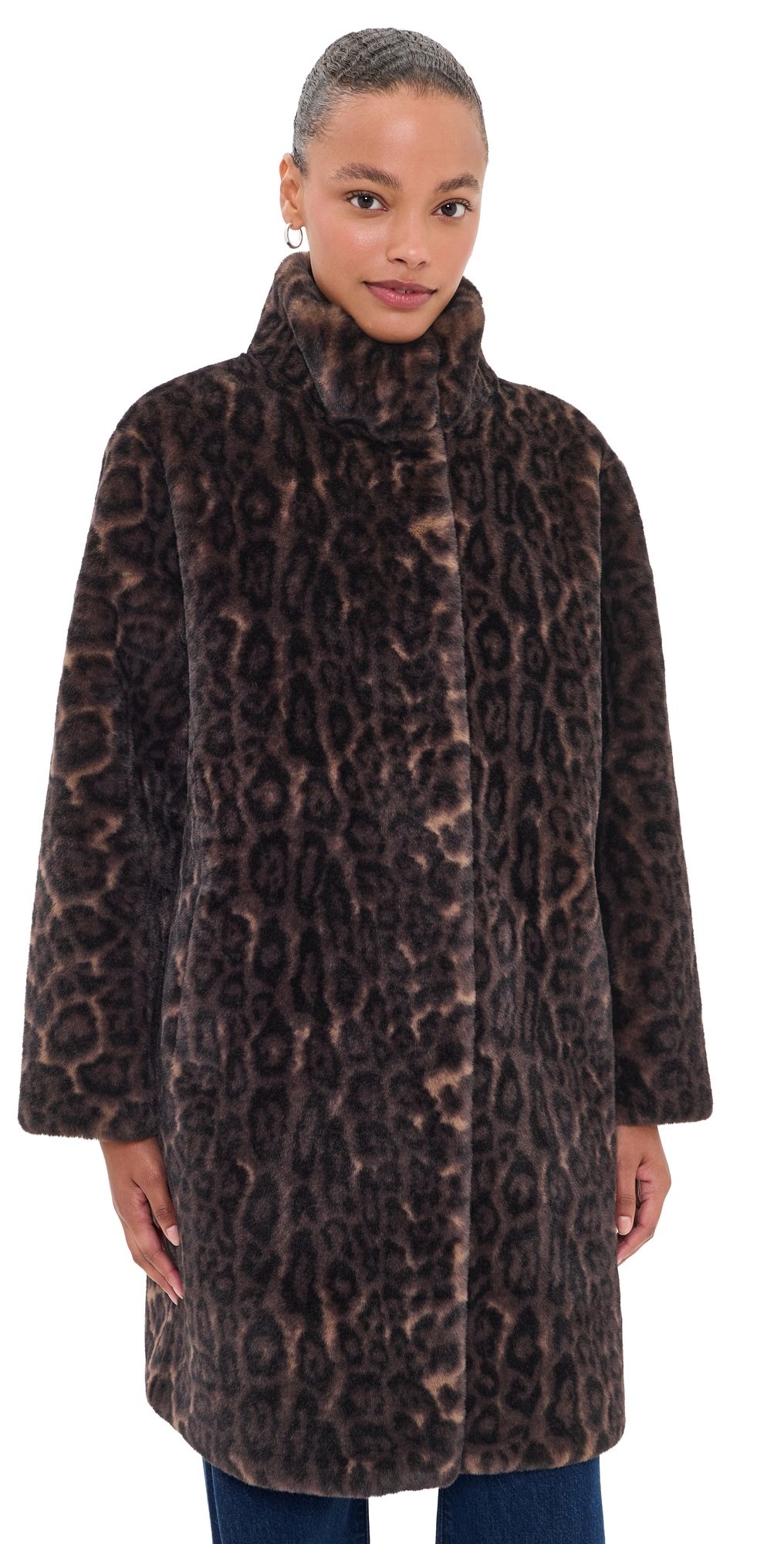 Apparis Blair Leopard Coat Dark Leopard XXS
