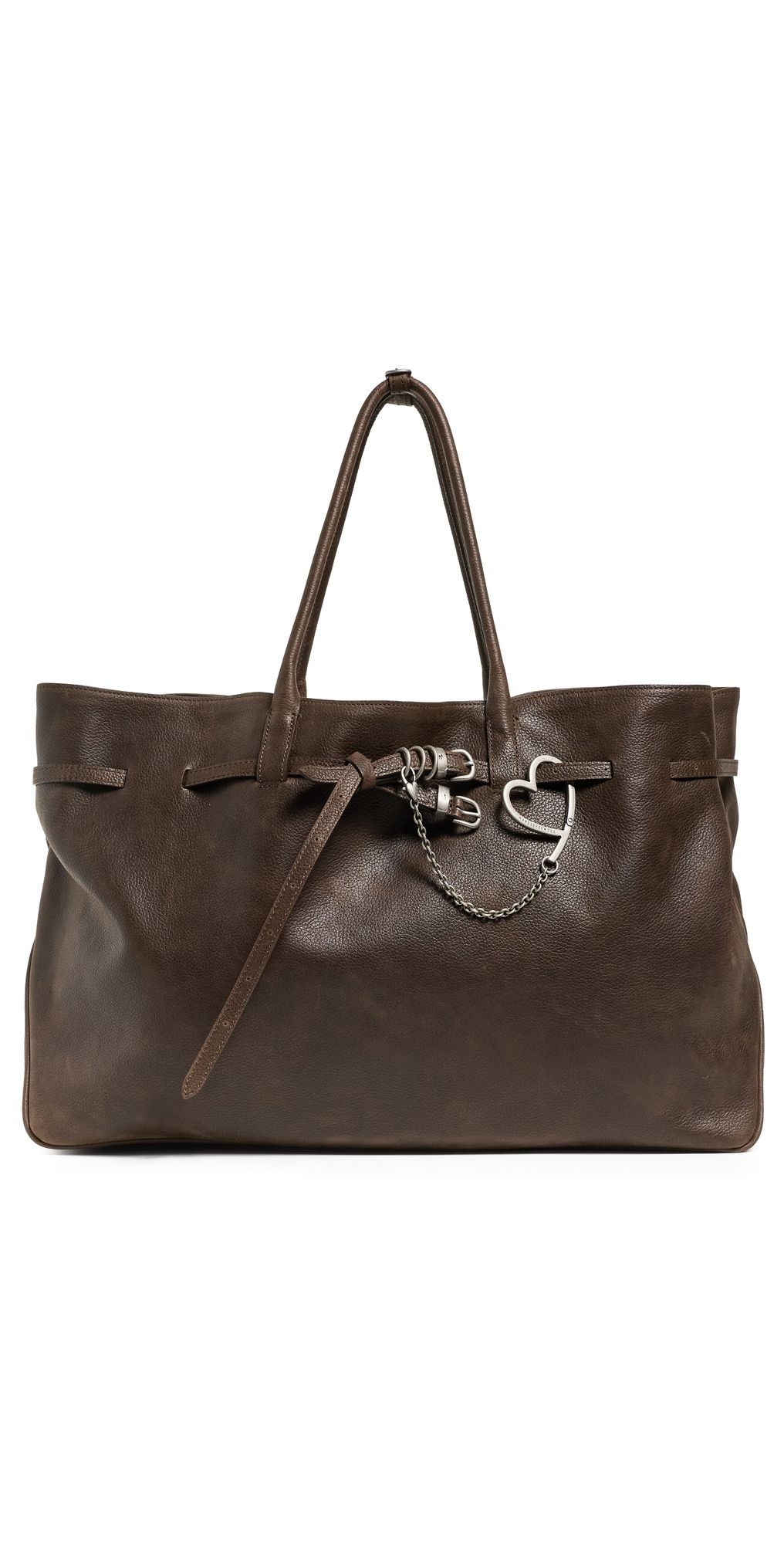 Marge Sherwood Grandma Used XL Bag Washed Brown Embossed Pull-Up One Size