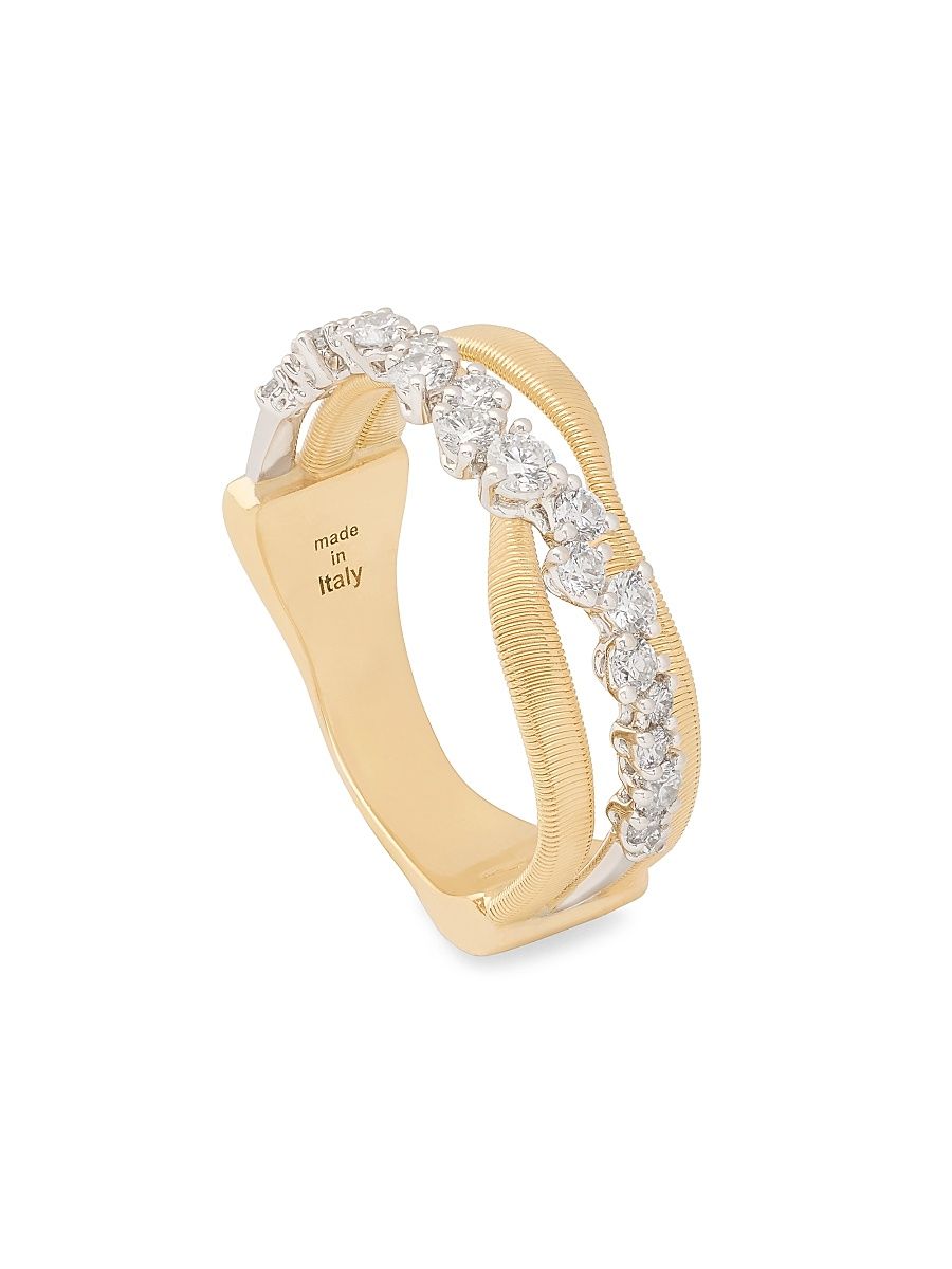 Women's Marrakech 18K Yellow & White Gold & 0.56 TCW Diamond Ring - Yellow Gold - Size 7