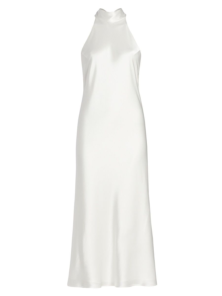 Women's Cova Satin Sleeveless Midi-Dress - White - Size 6