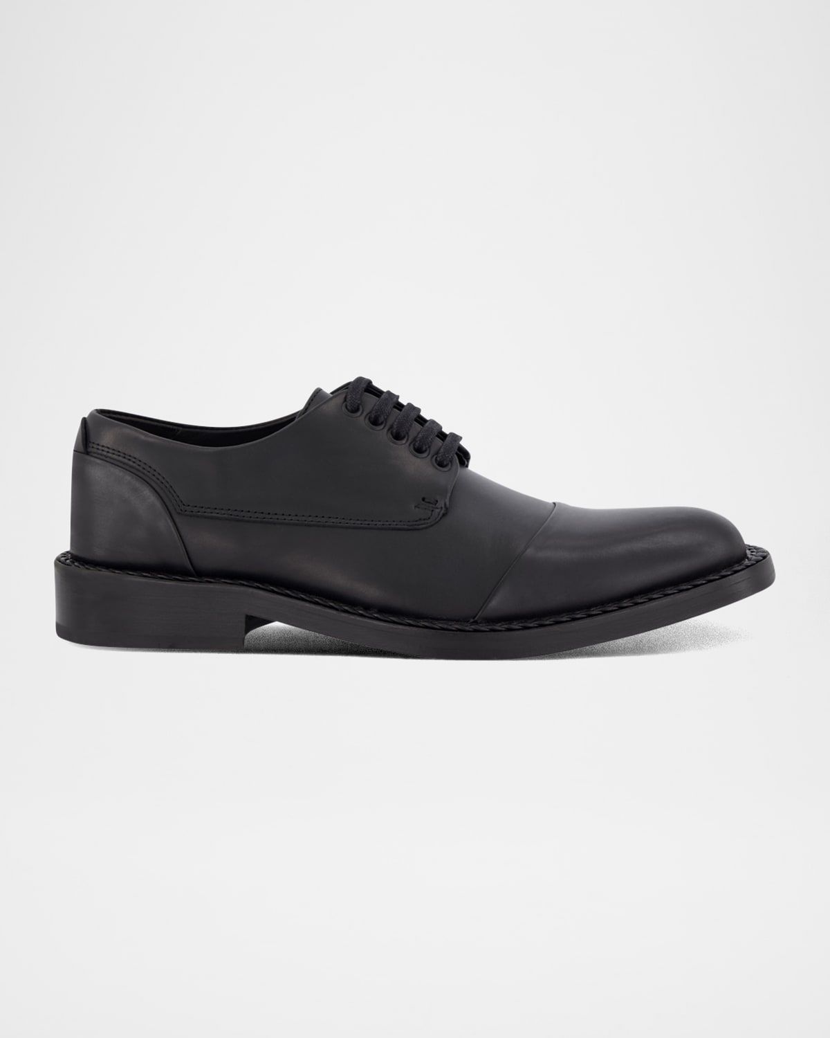 Men & apos;s Braided Welt Cap Toe Derby Shoes