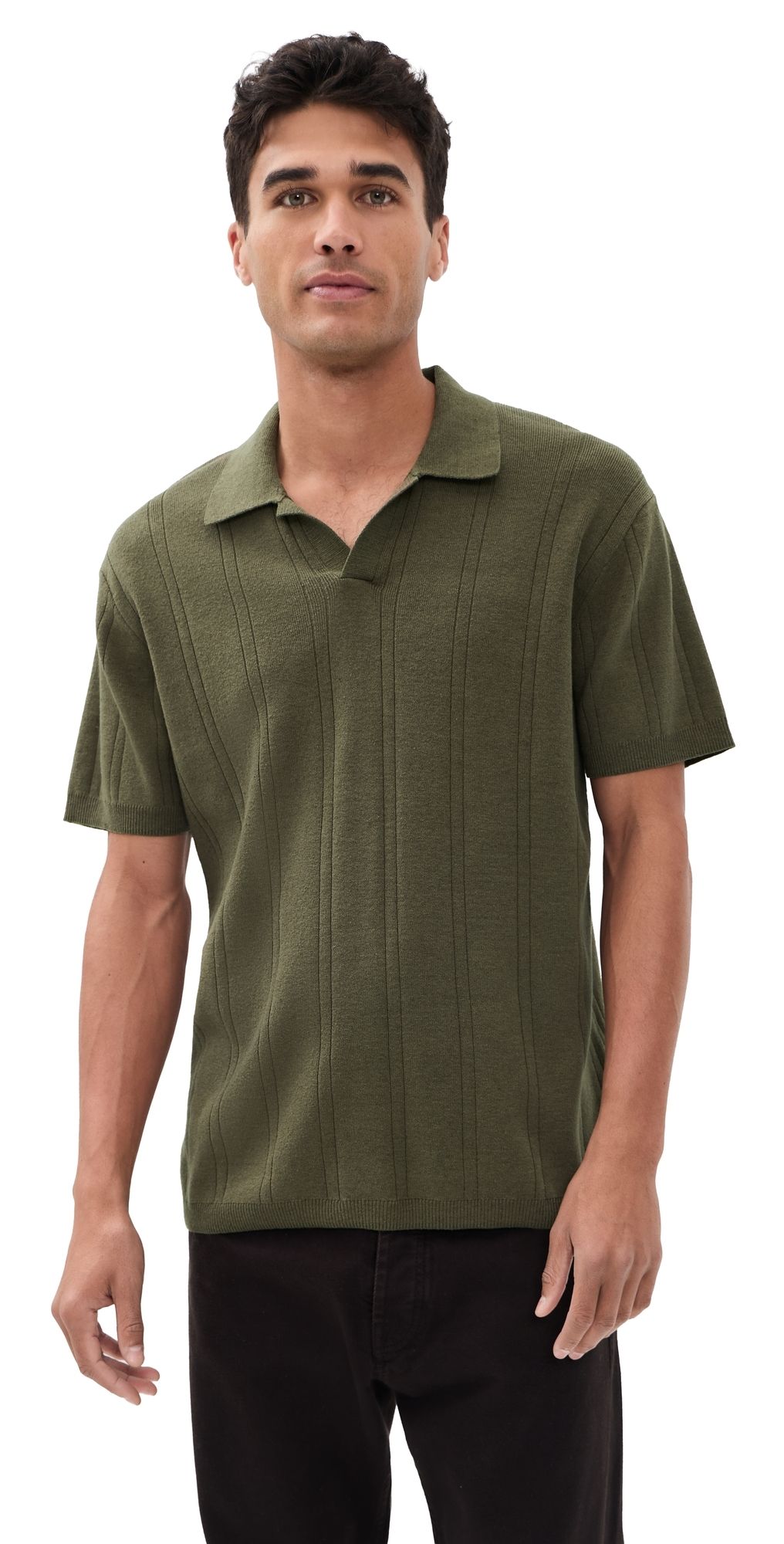 Taylor Stitch The Valencia Sweater Polo Cilantro Rib 46