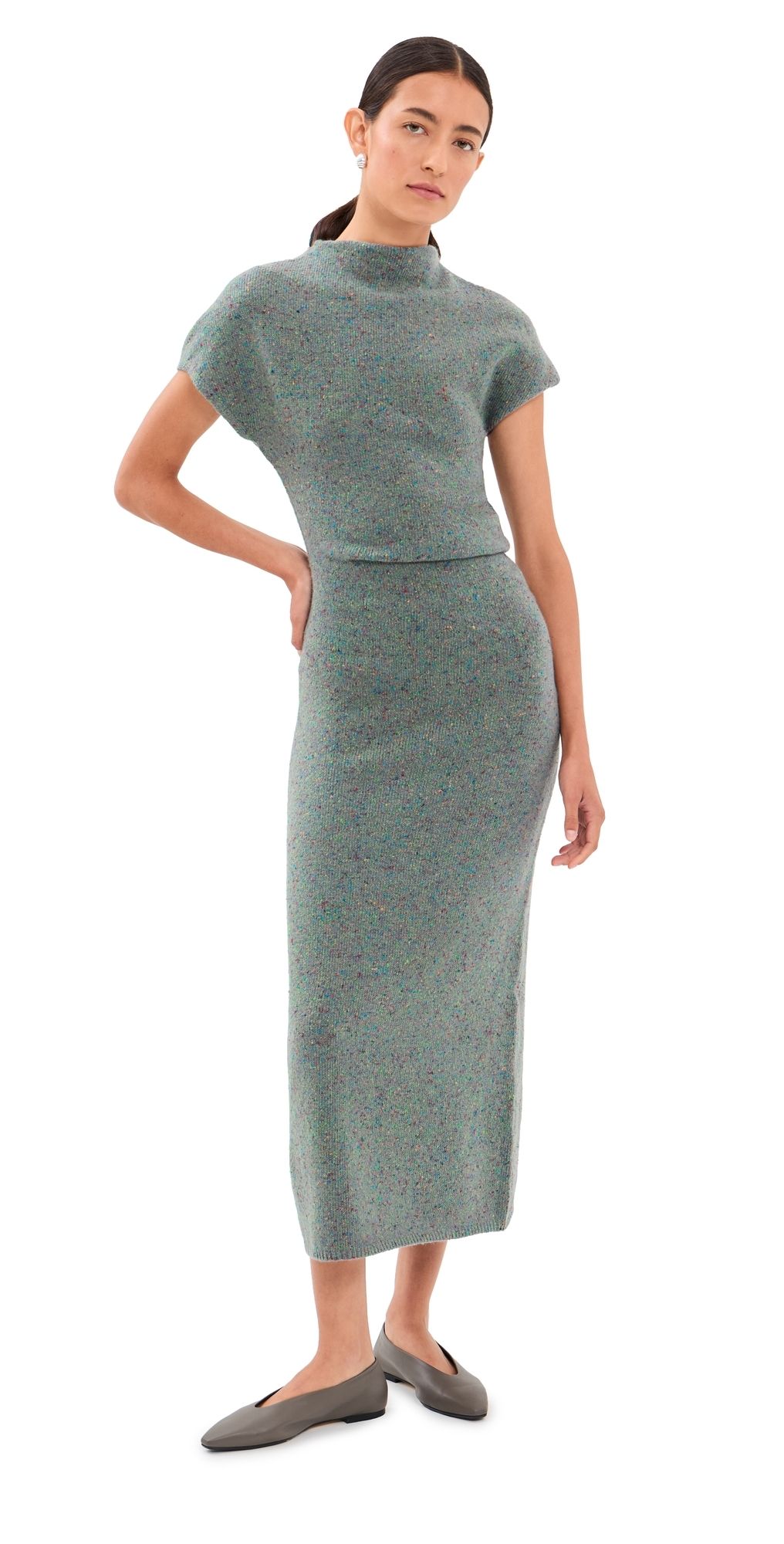 Proenza Schouler Abie Dress In Dress In Donegal Knit Black multi XS