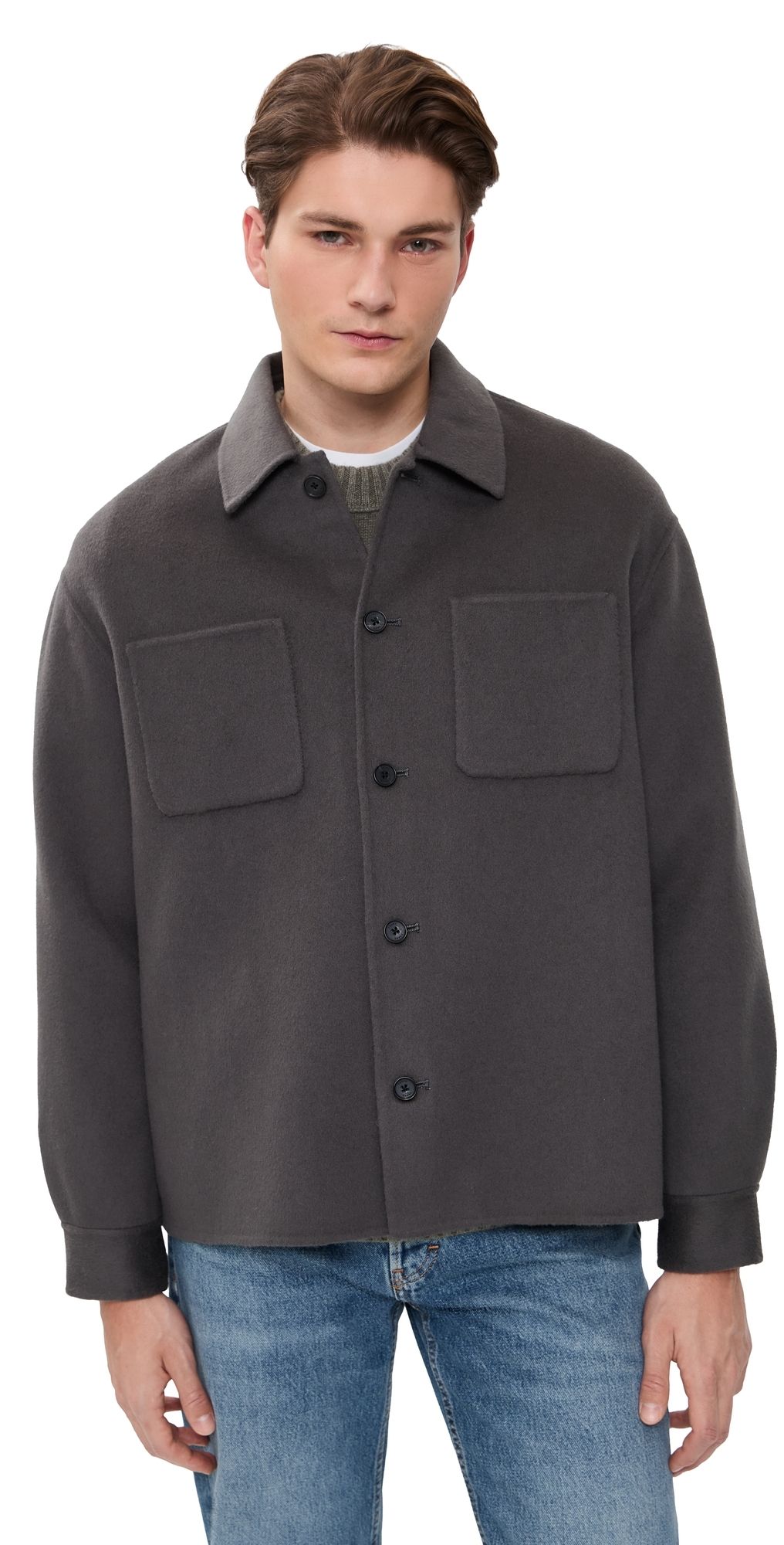 FRAME Double Face Wool Trucker Grey L