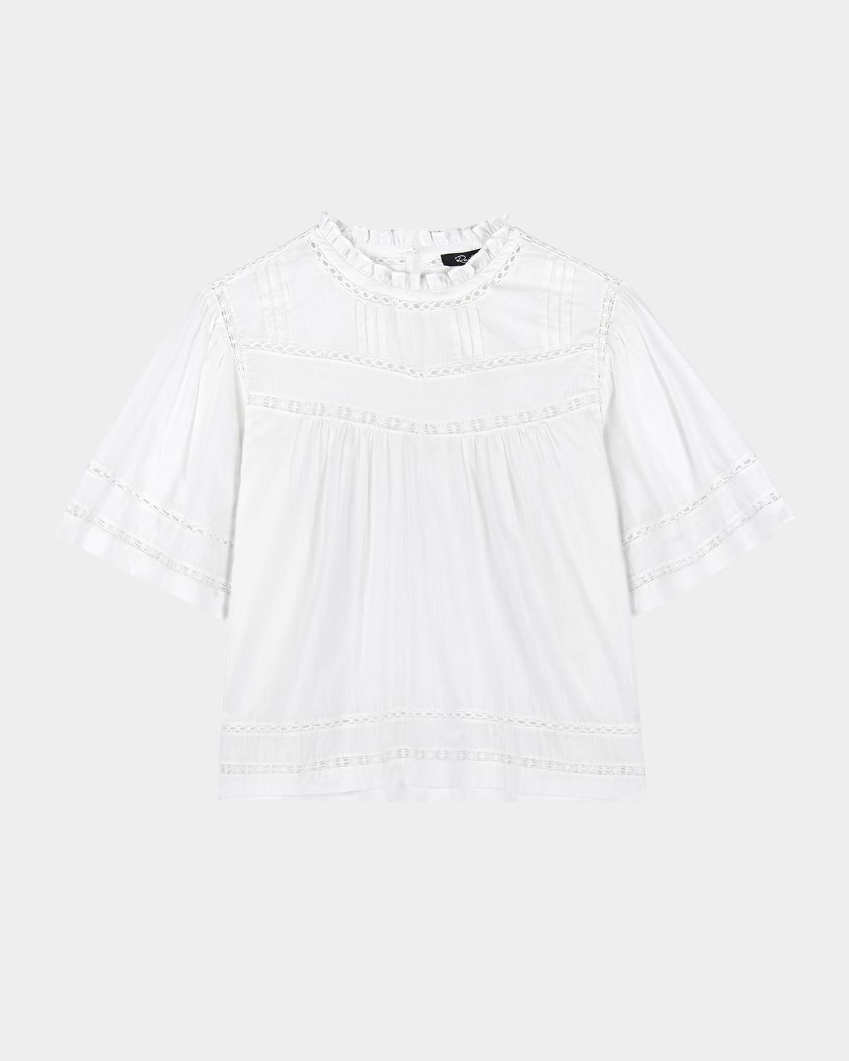 Daisy Eyelet-Embroidered Blouse
