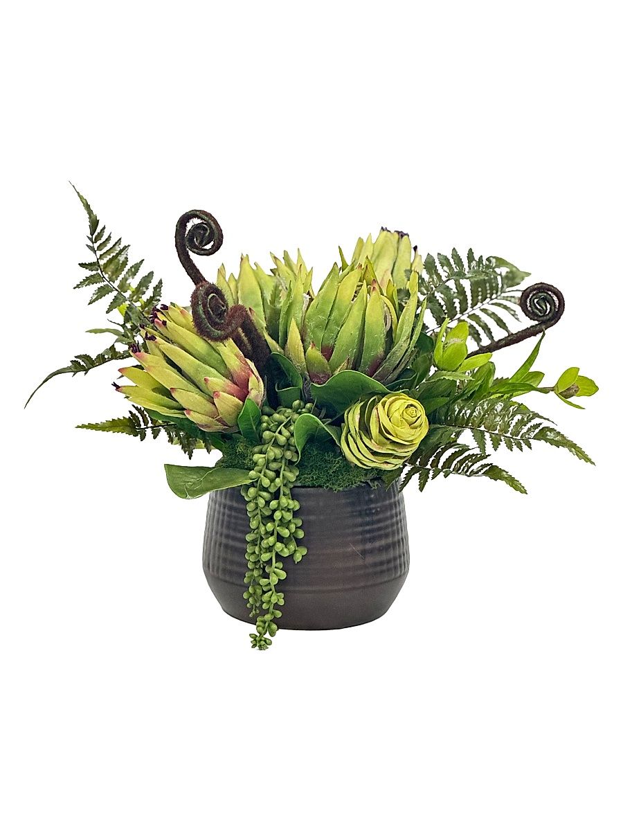 Everyday Newness Refresh Faux Mixed Tropical Arrangement - Green