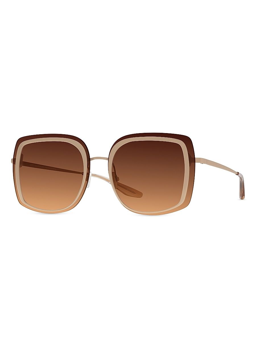 Women's Halima 65MM Square Sunglasses - Gold Brown
