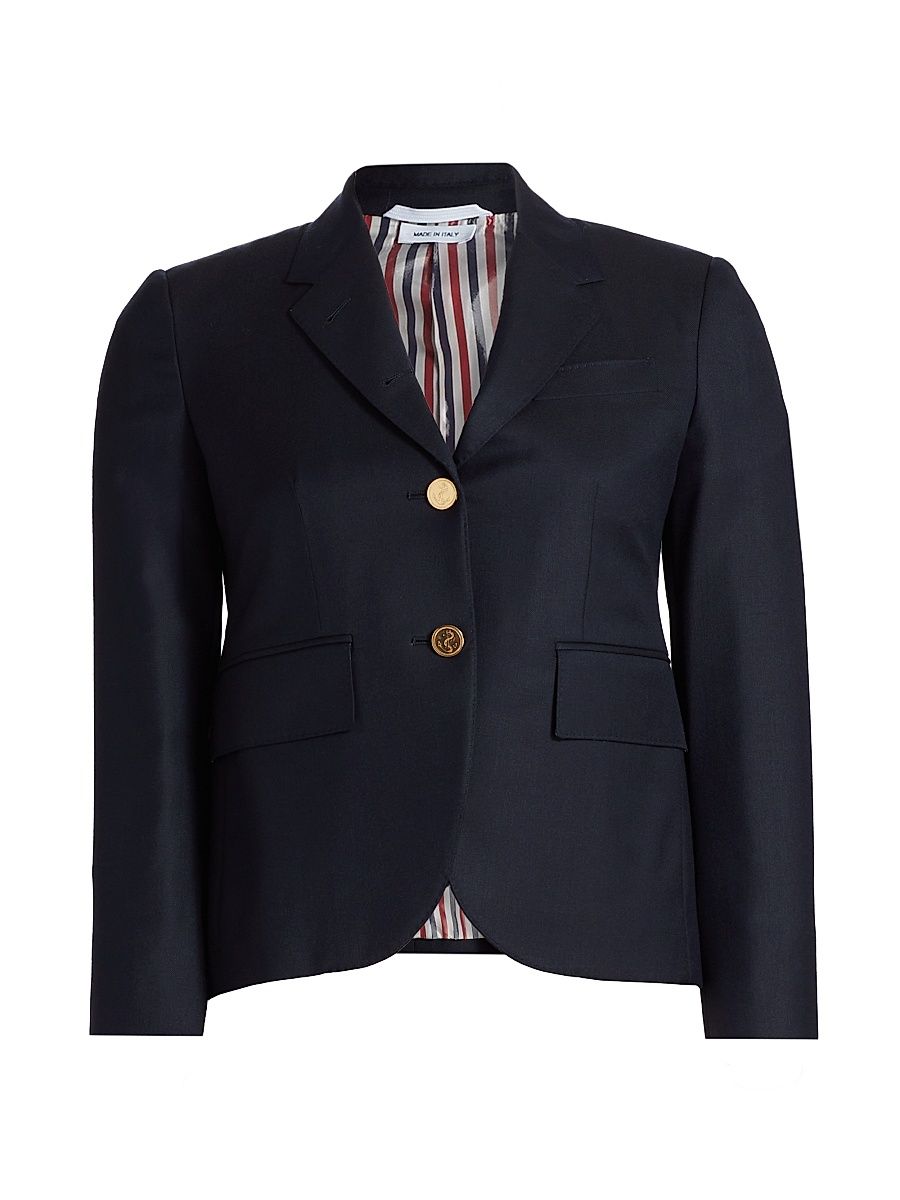 Women's High Armhole Wool Sport Coat - Navy - Size 10