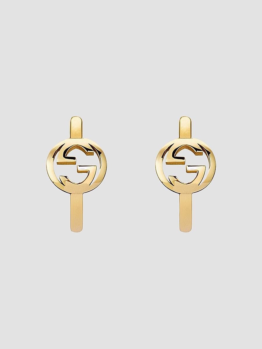 Gucci Women's Gucci Interlocking 18K Yellow Gold Hoop Earrings - Yellow Gold