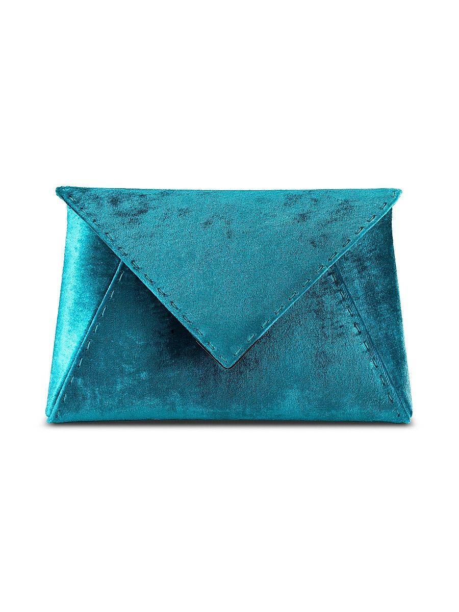 Women's Lee Pouchet Small Crushed Velvet with Gunmetal Hardware - Tourmaline