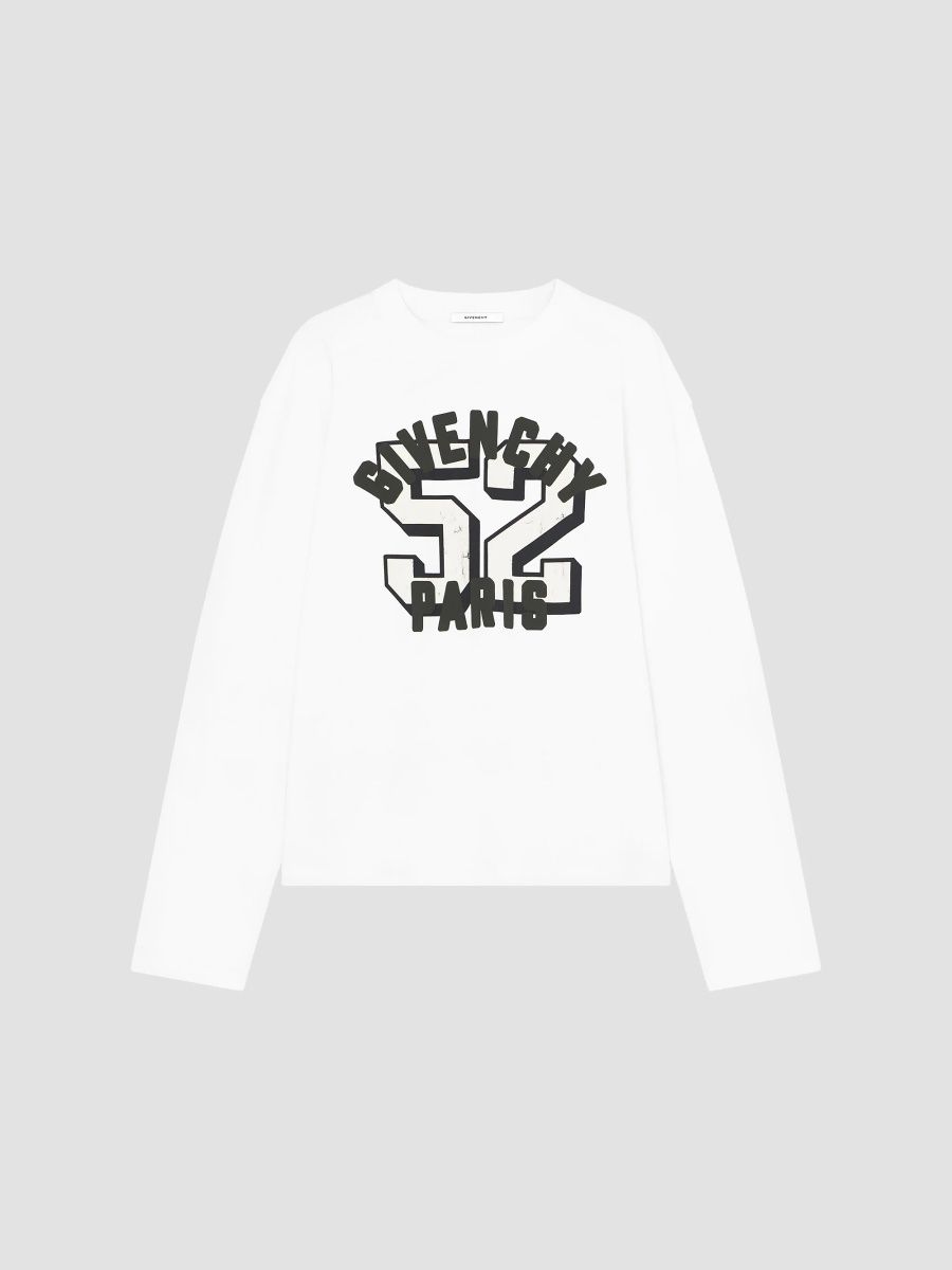 Givenchy Men's Boxy-Fit T-Shirt in Cotton with Print - White - Size Large