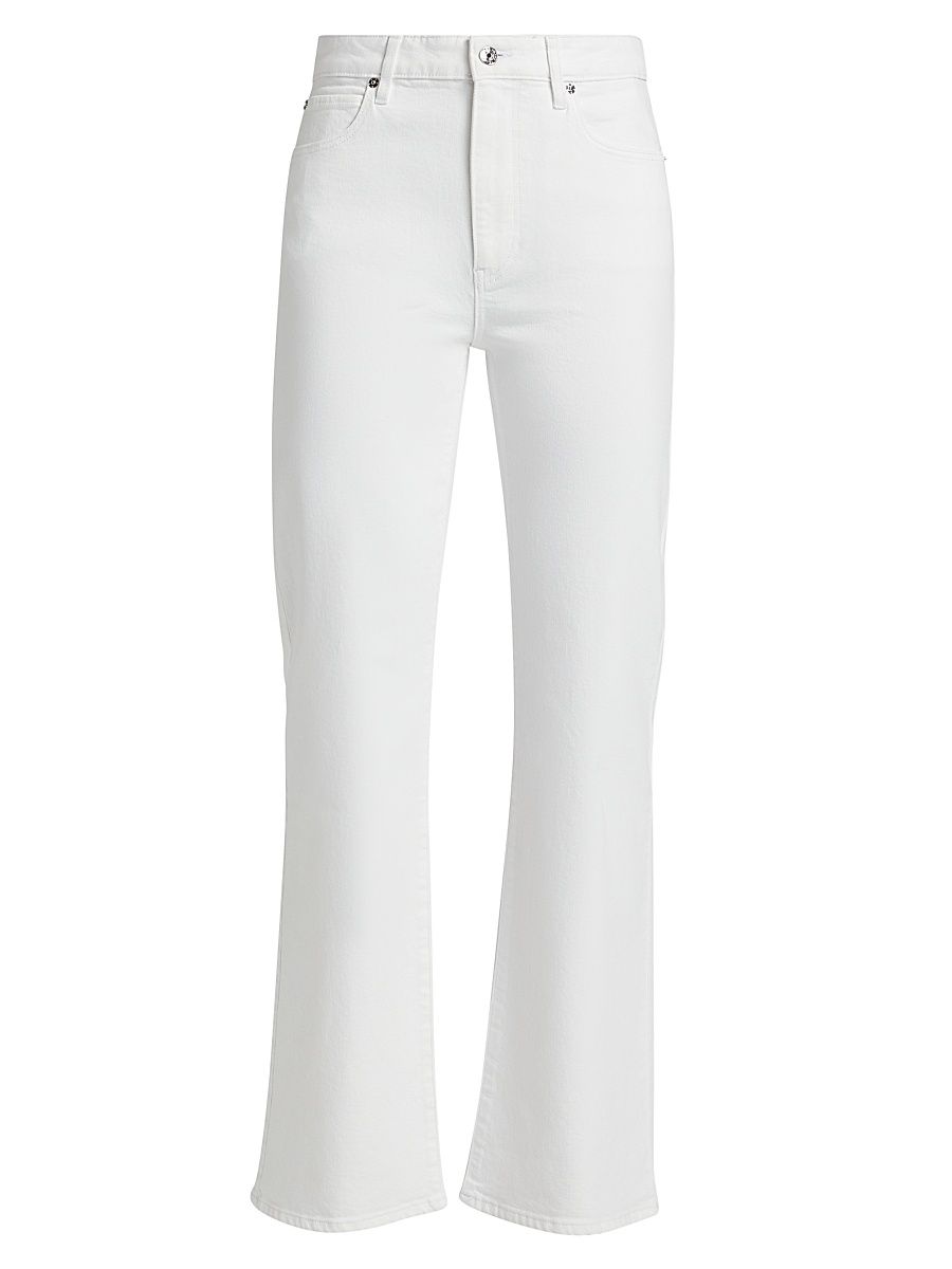 Women's The Arrow Stretch Cotton Boot-Cut Jeans - White - Size 24