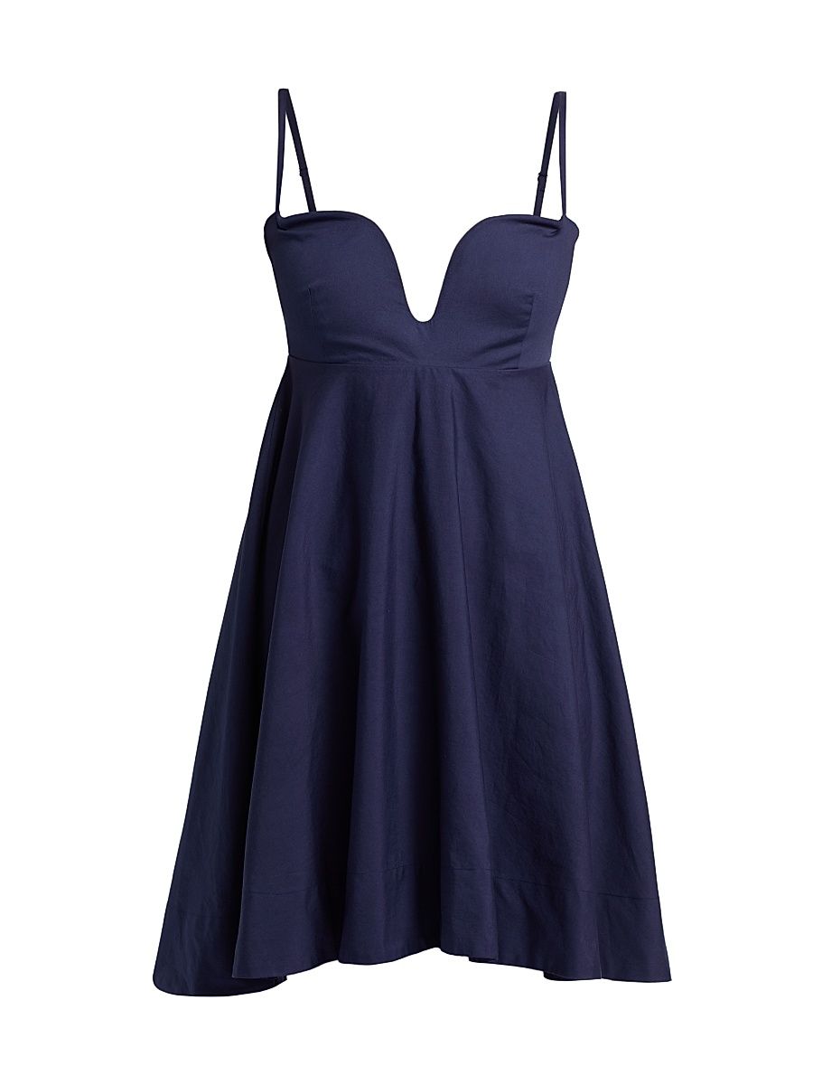 Women's Alta Poplin Sleeveless Minidress - Navy - Size XL