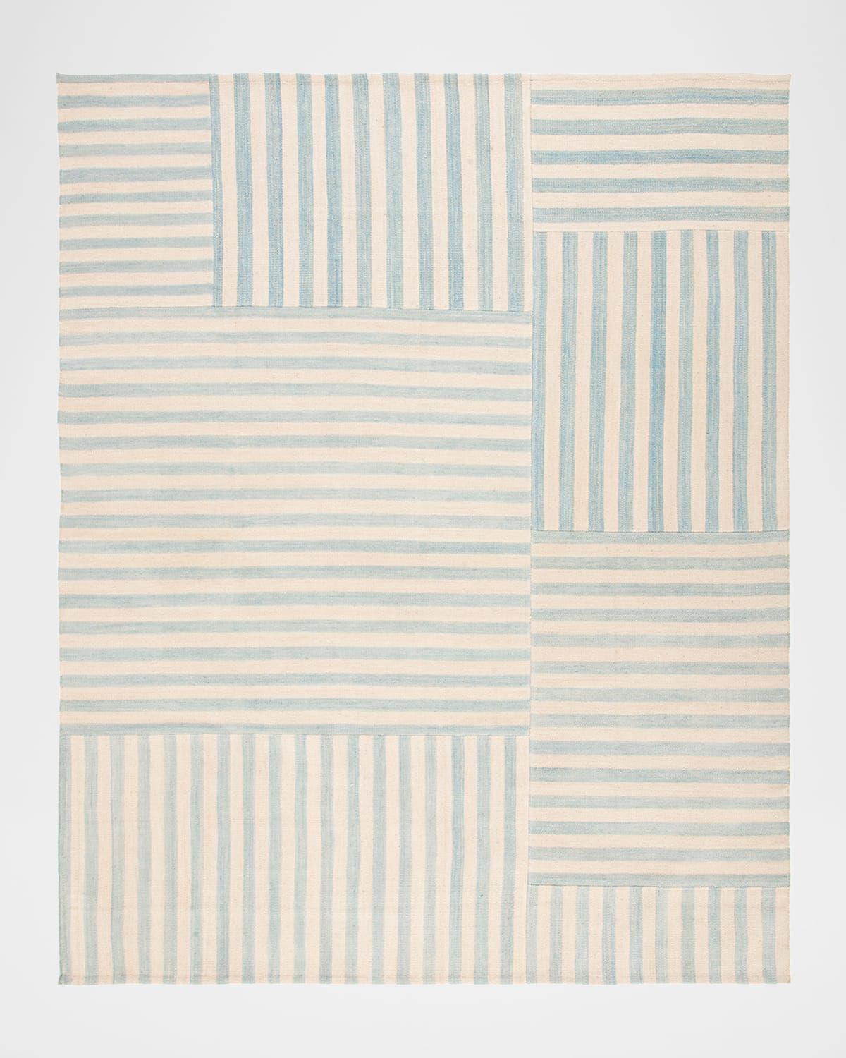 Celeste Stripe Patch Hand-Woven Rug, 6 & apos; x 9 & apos;