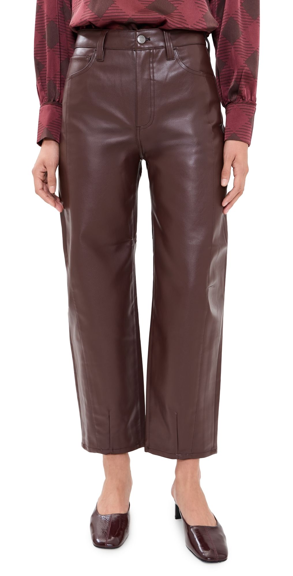 Pistola Eli High Rise Arched Leg Pants Cabernet 30