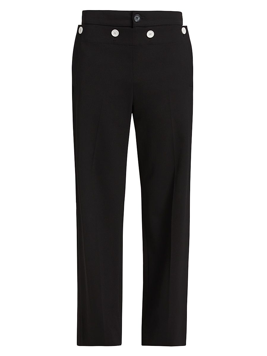 Women's Oliver Wool Gabardine Pants - Black - Size 10