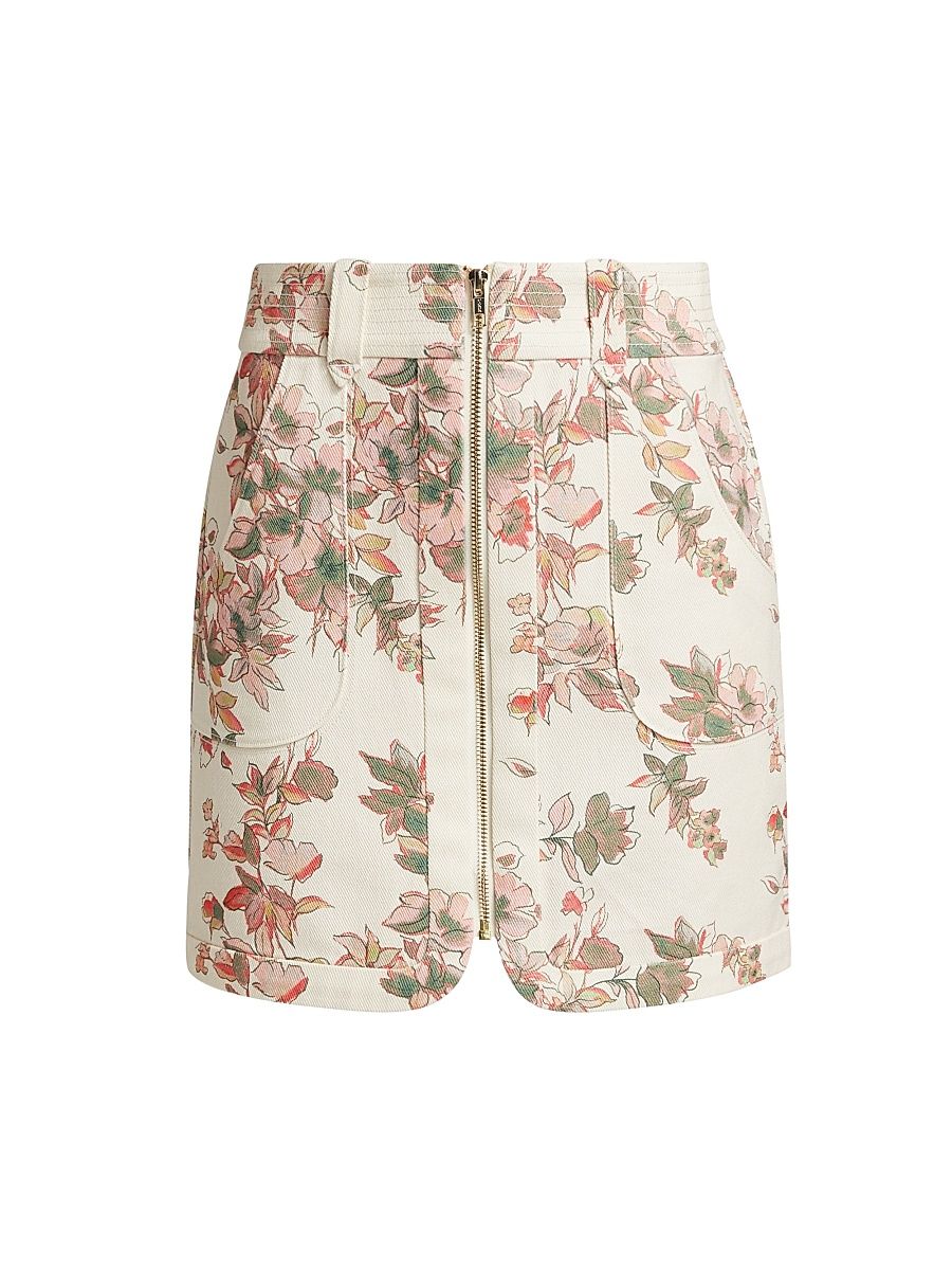 Women's Nora Floral Miniskirt - Egret Floral - Size 12