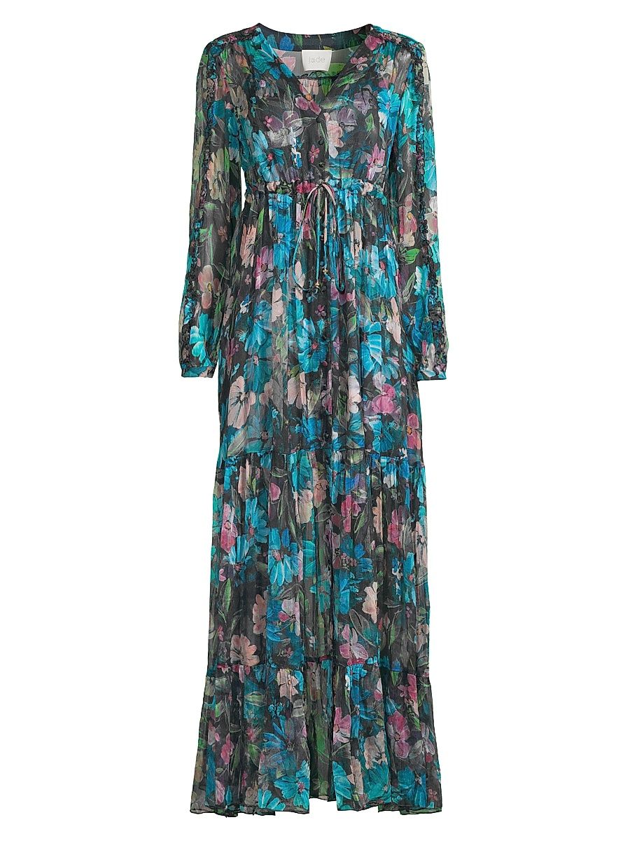 Women's Mabel Silk Maxi Dress - Cordelia - Size Small