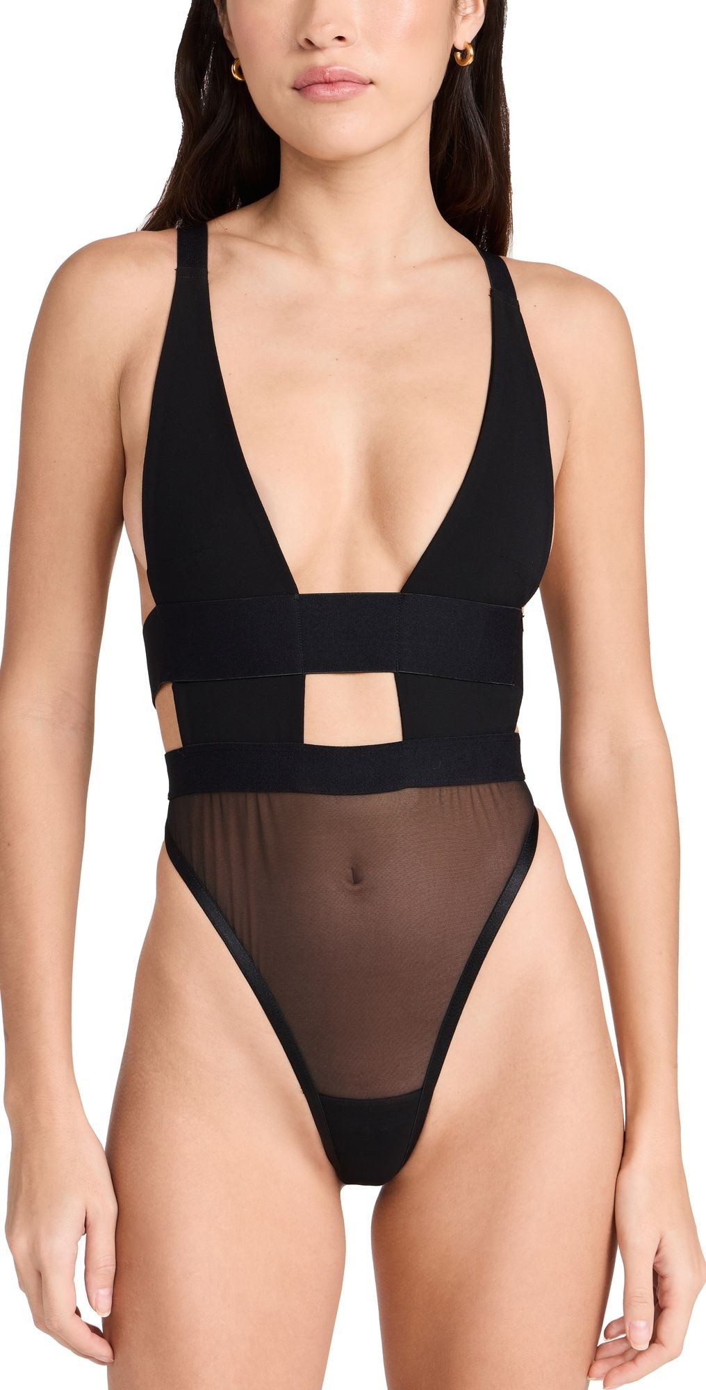 Bluebella Topaz Soft Thong Bodysuit Black XL