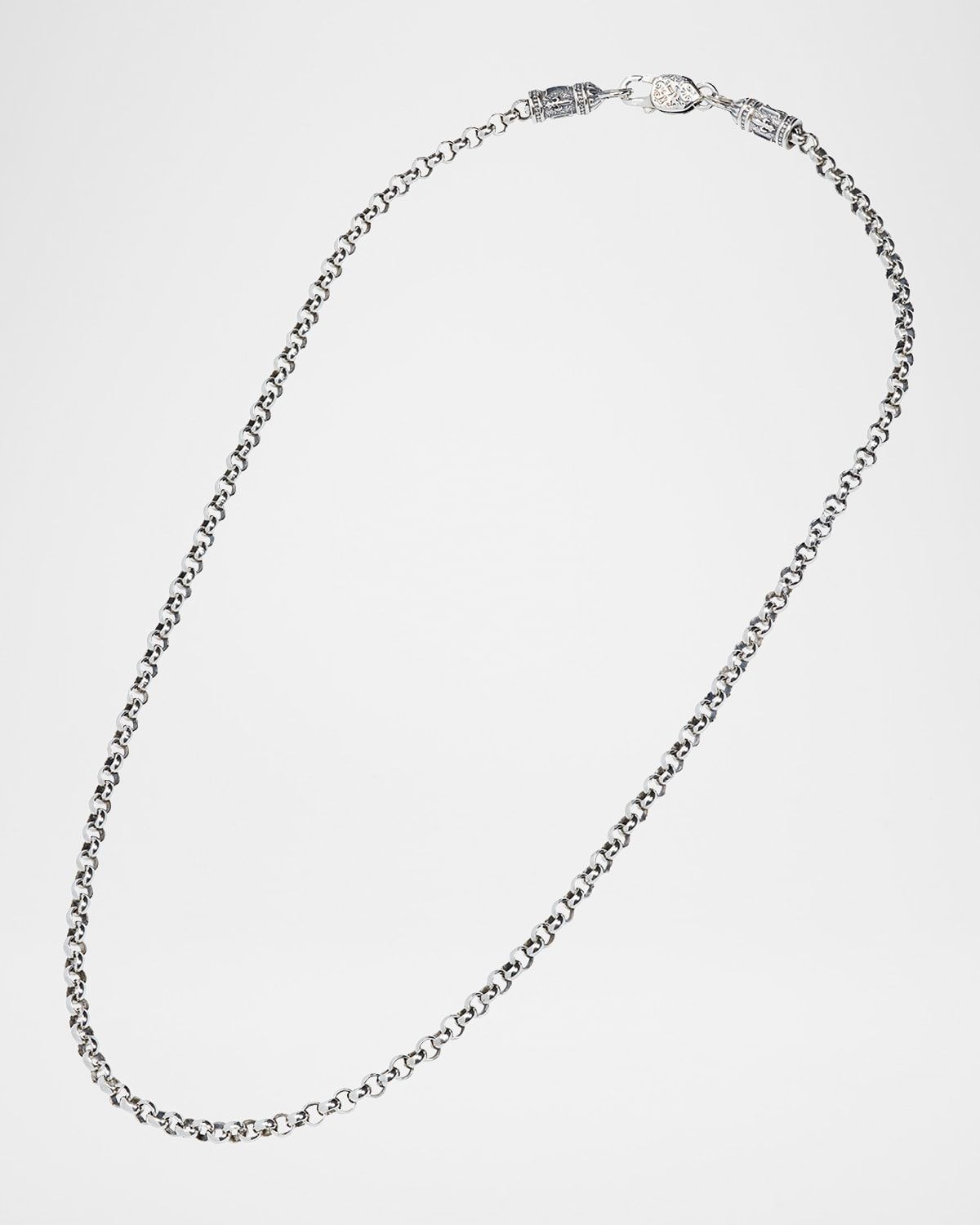 Men & apos;s Sterling Silver Cable Chain Necklace, 22"L