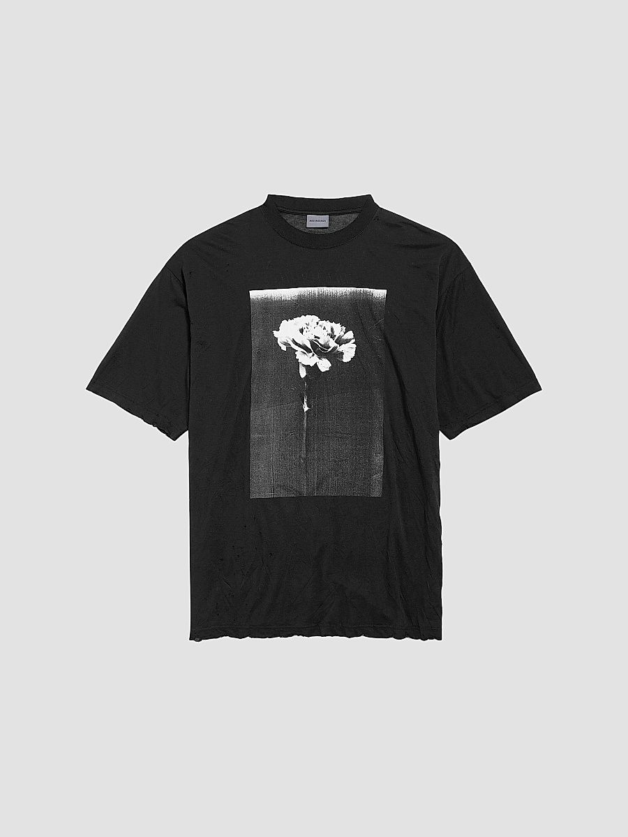 Balenciaga Men's The Song of the Highest Tower Oversized T-Shirt - Black - Size XXL