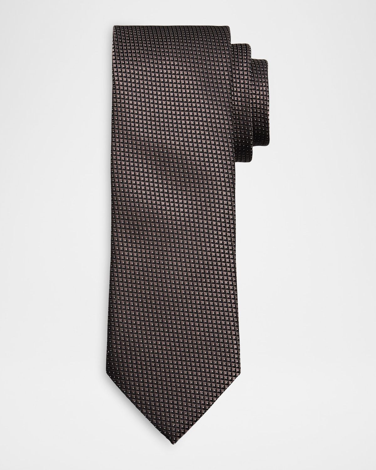 Men & apos;s Micro-Geometric Silk Jacquard Tie
