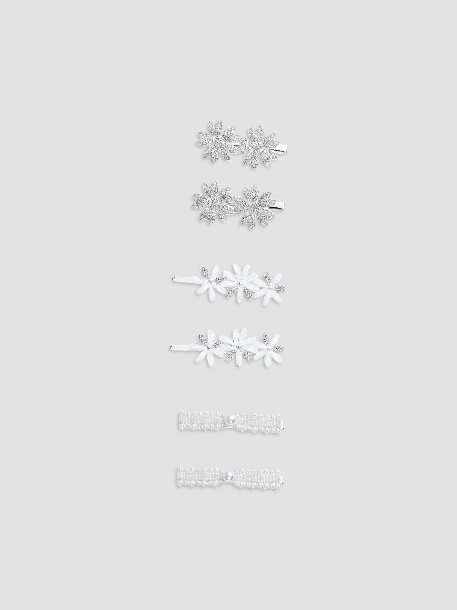 Mimi Tutu Girl's Girl's Crystal Flora Hair Clip Set - Multicolored