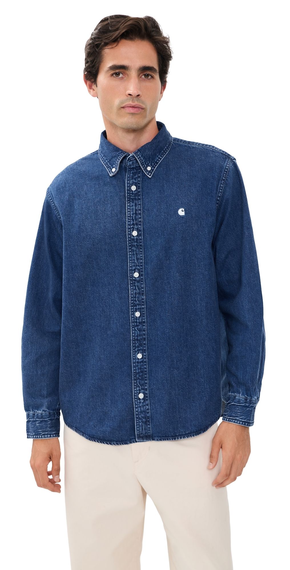 Carhartt WIP Lucas Denim Shirt Blue (Stone Washed) M