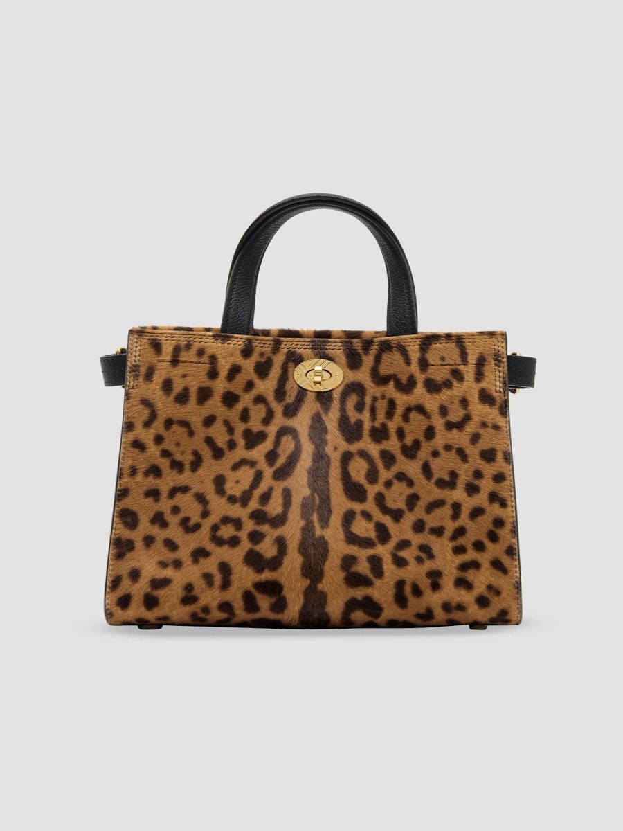 Burberry Women's Mini Cotswolds Leopard-Print Calf Hair Tote - Leopard Black