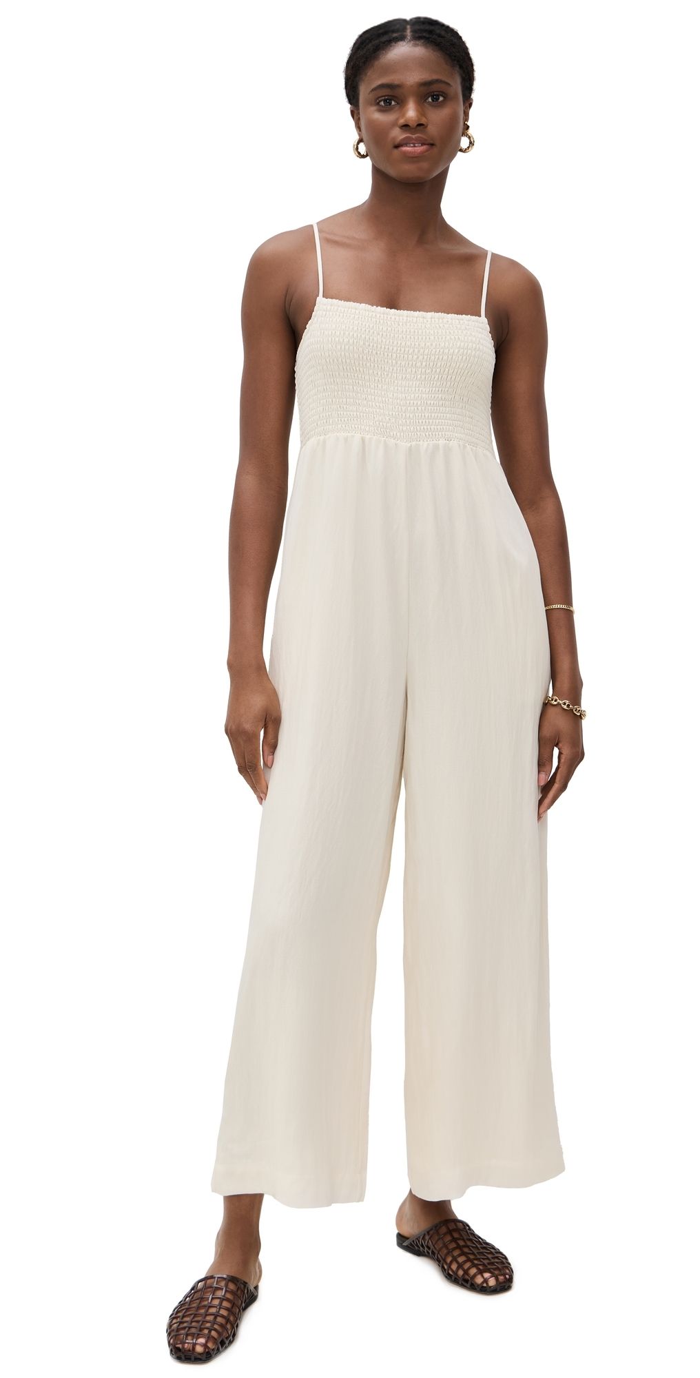 Z Supply Beachside Jumpsuit Sea Salt L