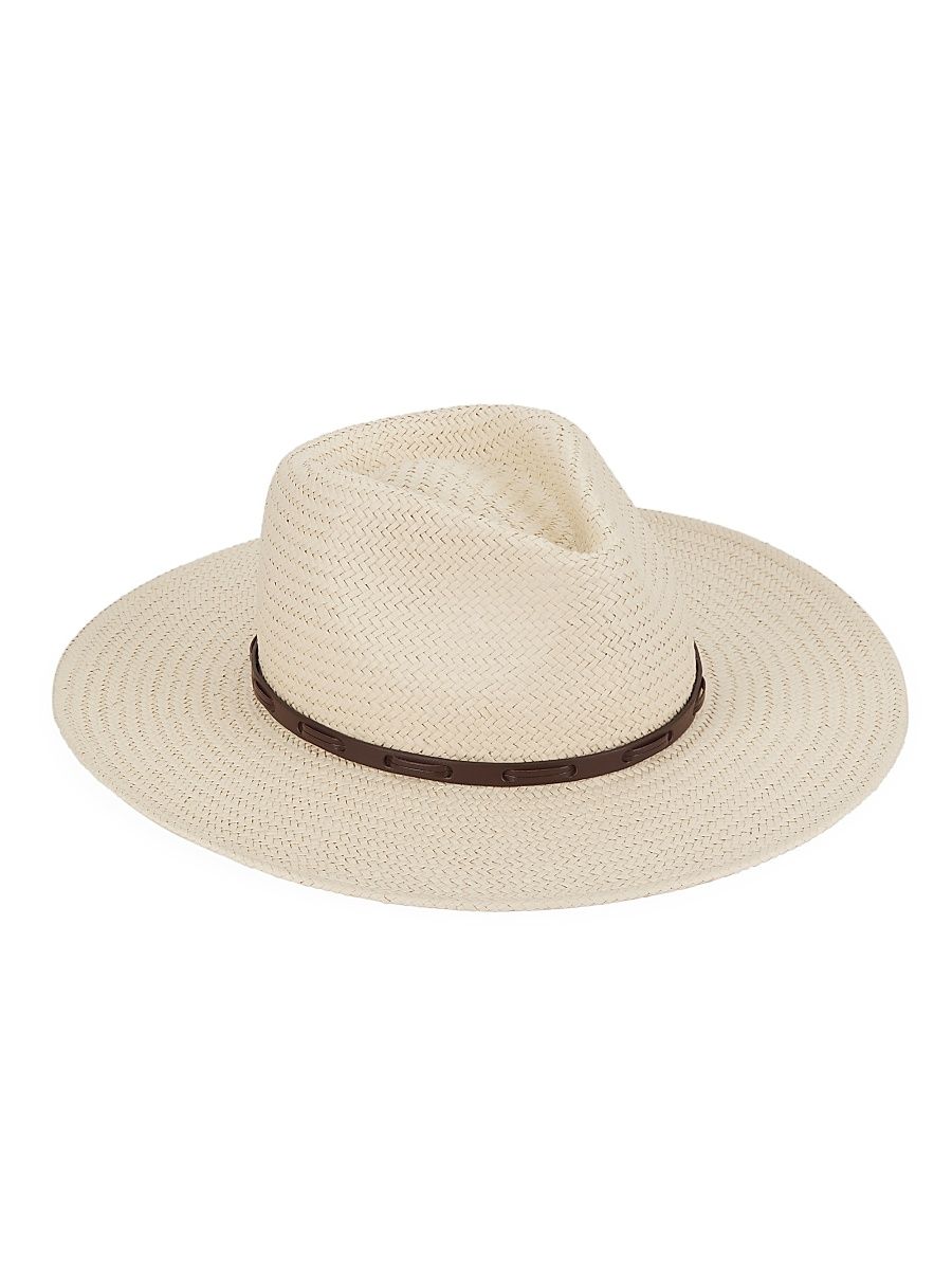 Women's Lexie Packable Straw Fedora - Natural - Size Large