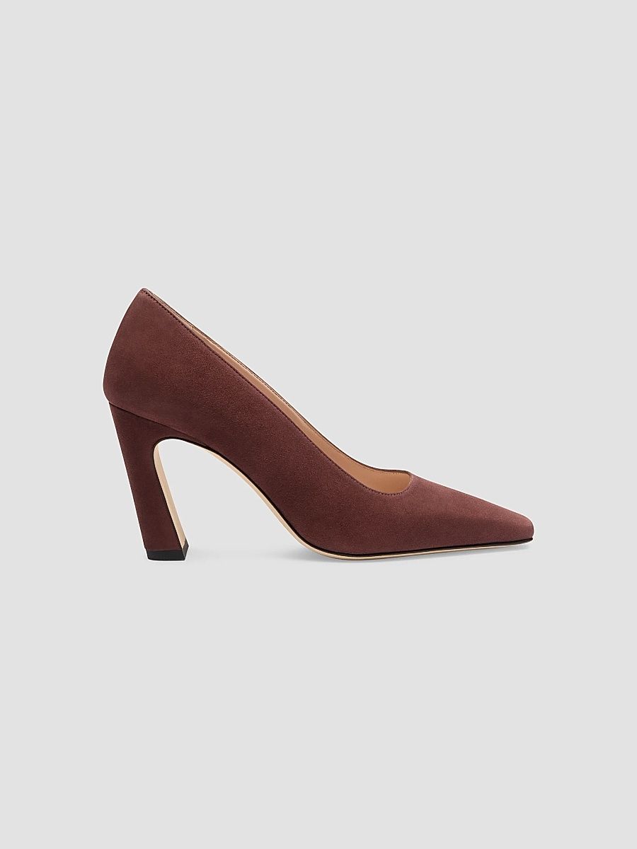 Women's Stassi 85MM Suede Pumps - Dark Oak - Size 12