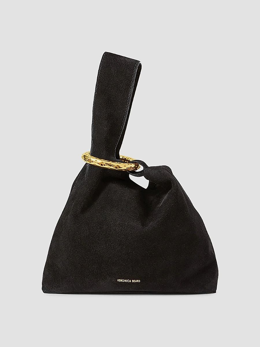 Women's Swing Suede Clutch - Black