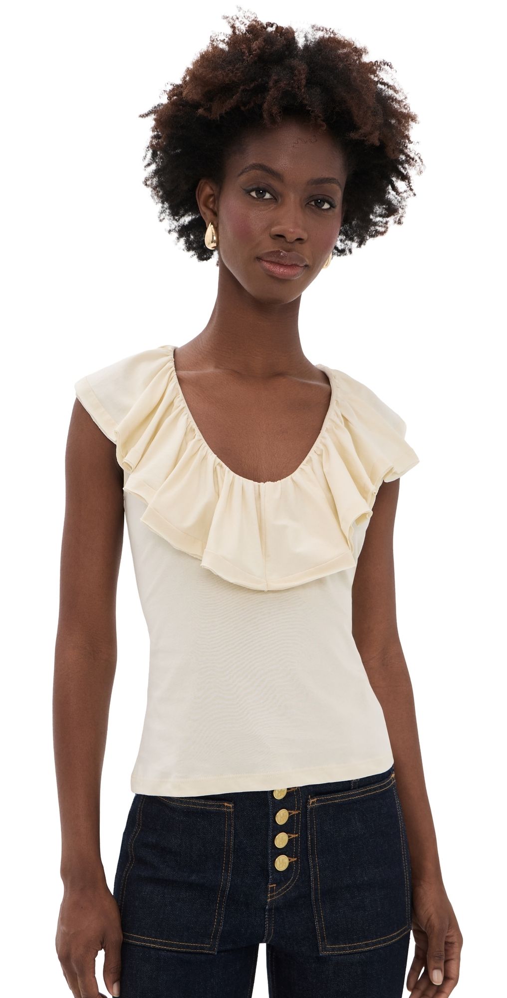 Ulla Johnson Elsie Cotton Top Cowrie XL