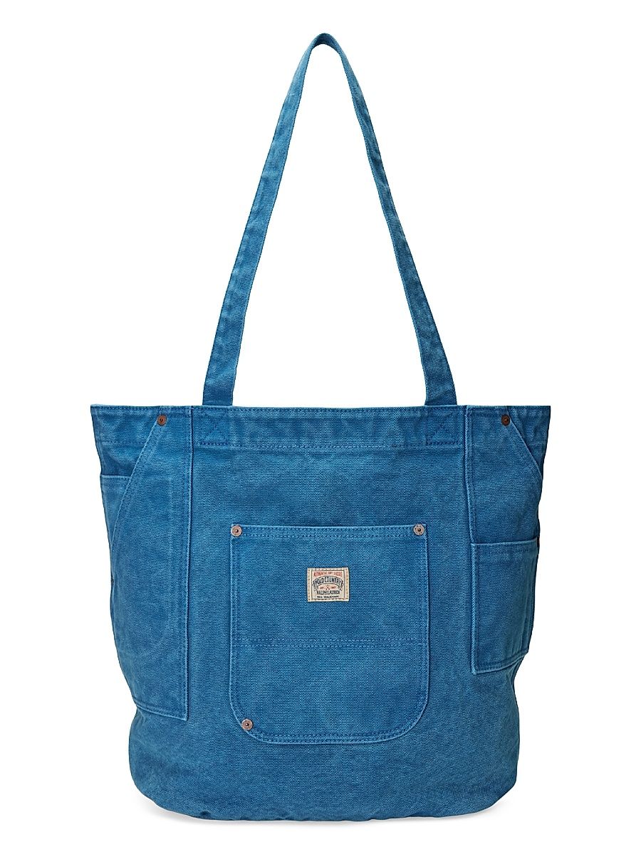 Men's Workwear Cotton Canvas Tote - Washed Blue