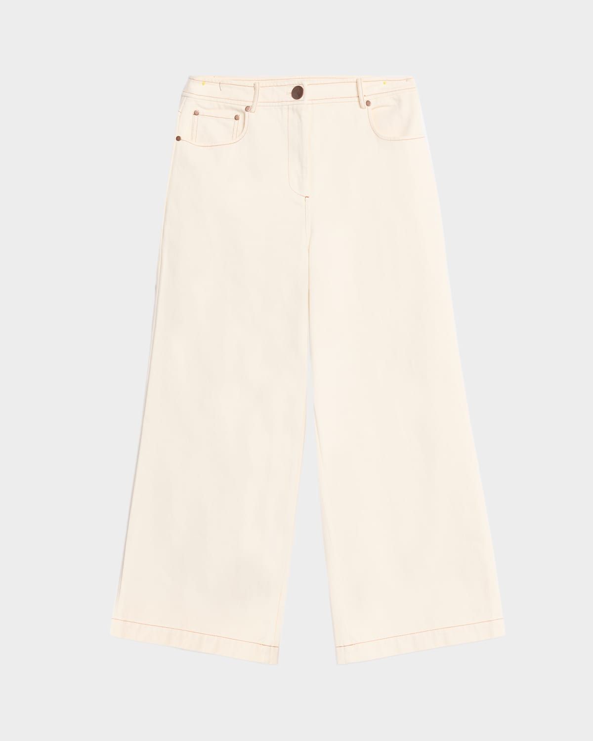 Blaire Wide-Leg Cotton Denim Weekend Pants