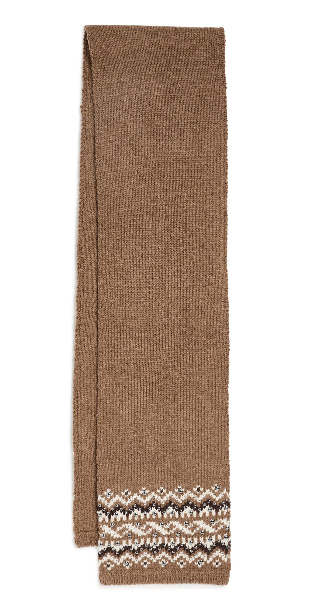 rag & bone Fallon Stud Fair Isle Scarf cammt One Size